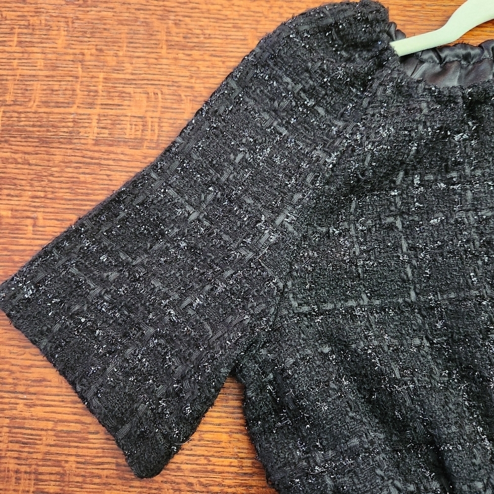 TUCKER for Target black short sleeve midi dress sparkle elastic waist size M - Picture 10 of 13